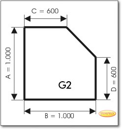 Bodenplatte Edelstahl Form G2