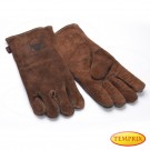 Leatherbull, Hochwertige Kaminhandschuhe aus Leder, Farbe: Braun, Große XL
