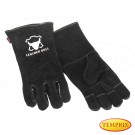 Leatherbull, Kaminhandschuhe aus Leder, Farbe: Schwarz, Große S