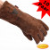 Leatherbull, Hochwertige Kaminhandschuhe aus Leder, Farbe: Braun, Große M