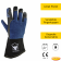 Leatherbull, Hochwertige Kaminhandschuhe aus Leder, Farbe: Blau